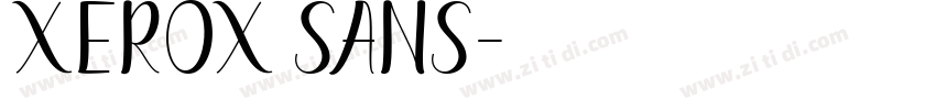 Xerox Sans字体转换